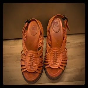 Frye Leather sandal heels
